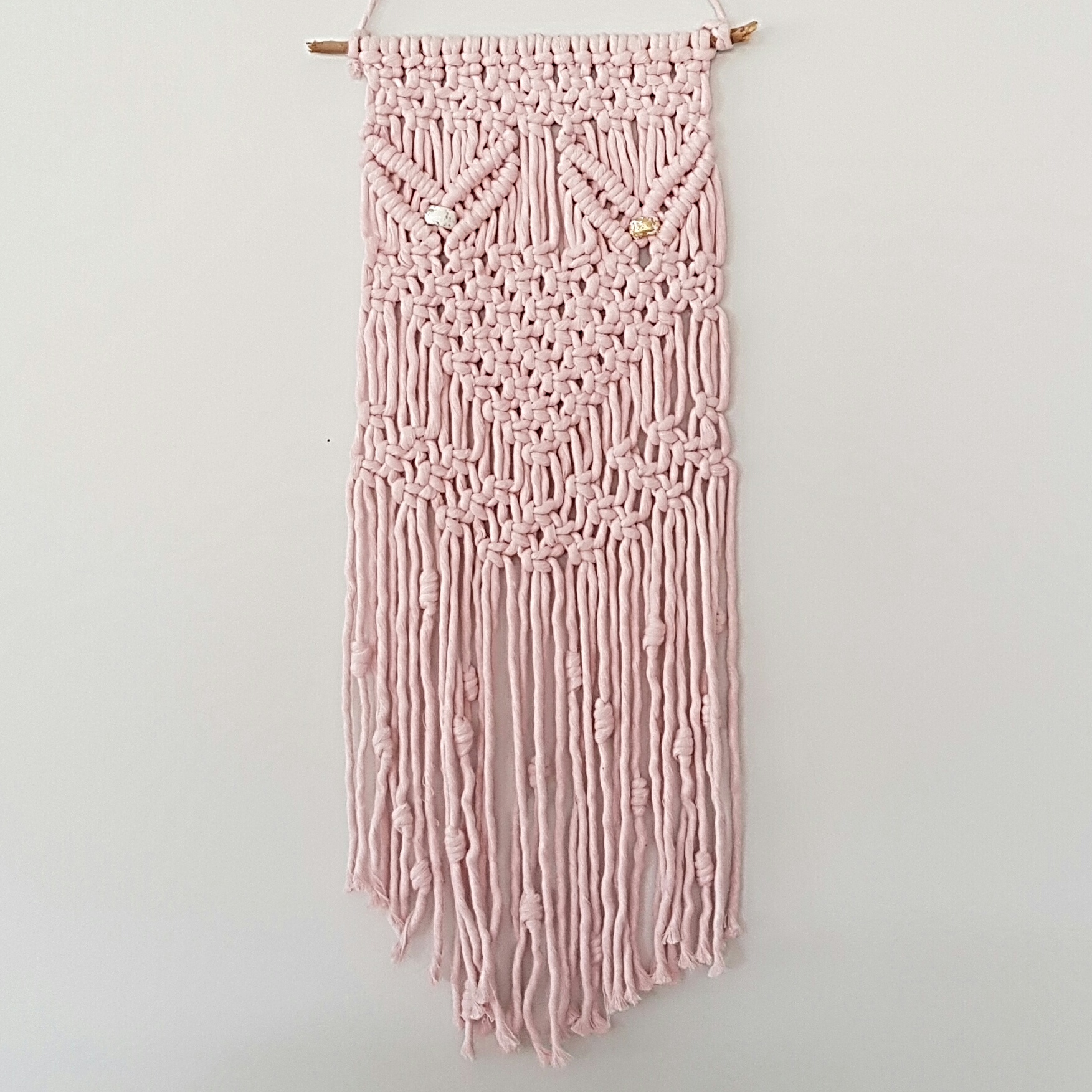 Pink Macrame Wall Hanger Pretty Unique