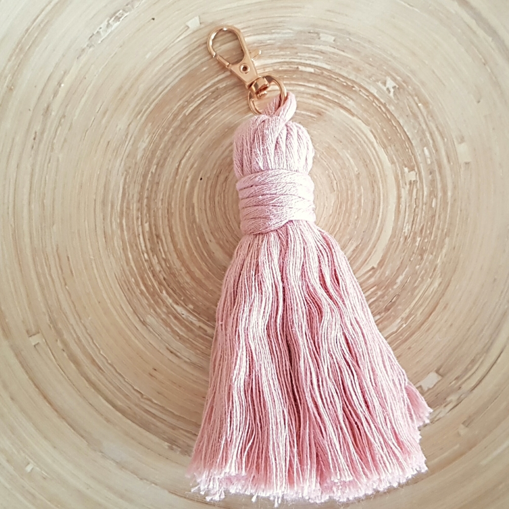 Blush Tassel Keyring - Pretty Unique